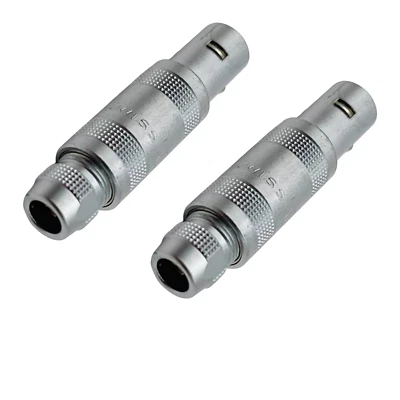 Lemo Swiss S FFA-0S-302 2-Contact Straight Plug Cable Collet Push Pull, 2 Pcs - Image 1 of 4