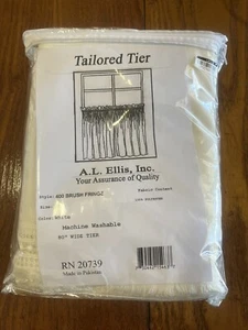 A.L Ellis, Inc. Maßgeschneiderte zweistufige Paneele Vorhänge Cremeweiß 36"x 80" NEU - Bild 1 von 3