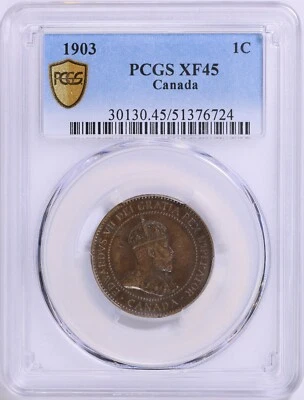 1903 Canada Large Cent PCGS XF45 Nice Coin! - Image 1 of 3