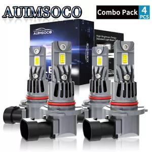 For Chevrolet Cavalier 1990 1995-1999 9005+9006 LED Headlight Bulbs Super Bright - Picture 1 of 16
