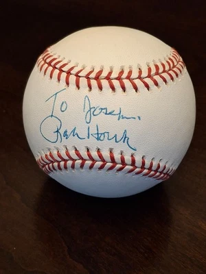 RALPH HOUK  YANKEES  STAR LEGEND  AUTOGRAPHED SIGNED OAL BASEBALL TO JOSEPH NICE - Image 1 of 4