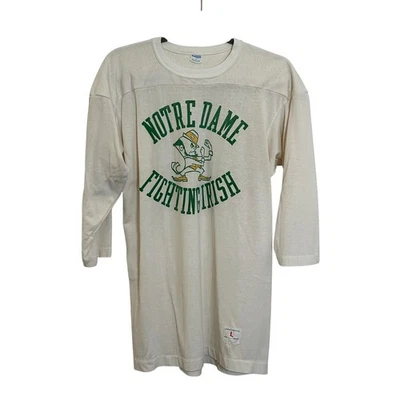 Camiseta deportiva vintage de Notre Dame campeona irlandesa de lucha de los años 70 talla L hecha en EE. UU. Foto 1 de 4