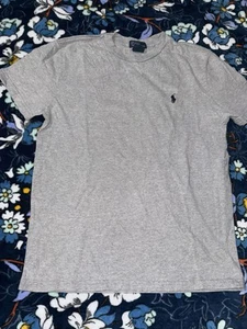 Polo Ralph Lauren Kids T-shirt Size Medium Gray Classic Logo Size 10-12 Youth - Picture 1 of 8
