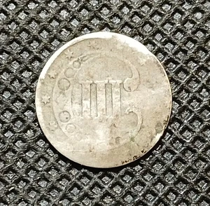 No Date 3 Cent Silver Trime US type Coin - Picture 1 of 8