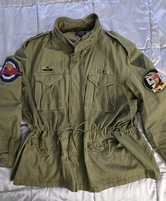 POLO RALPH LAUREN MILITARY ARMY M65 Skull  Patch Paratroops Field Jacket 3XL - Image 1 of 4