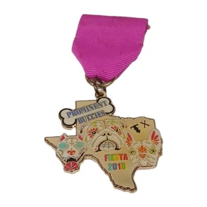 Prominent Bullies 2018 Pit Bull Sugar Skull Style Fiesta Medalla San Antonio - Imagen 1 de 3