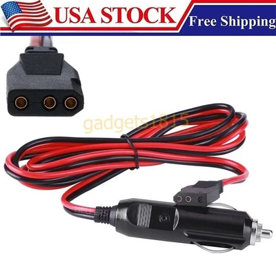 3Pin Power Cable Car Cigarette Lighter Plug For Cobra 25/29/148 Midland CB Radio - Image 1 of 4