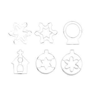 2X (Juego de Cortadores de Galletas de Vacaciones Forma de Copo de Nieve 6 Piezas Cortadores de Galletas4283 - Imagen 1 de 8