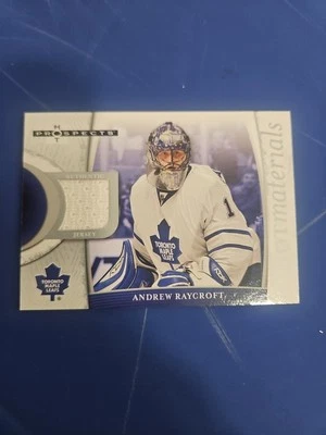 2007-08 Fleer Hot Prospects Andrew Raycroft Game Used Jersey Relic Toronto - Image 1 of 2