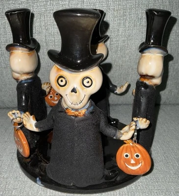 Suporte de vela Yankee Candle Halloween Boney Bunch esqueletos frasco - Imagem 1 de 4