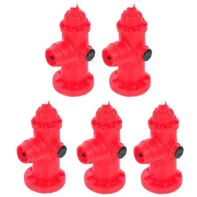 5Pcs Traffic Road Fire Hydrant Models Kids Fire Hydrant Cognitive Toys Imitated - image 1 of 4
