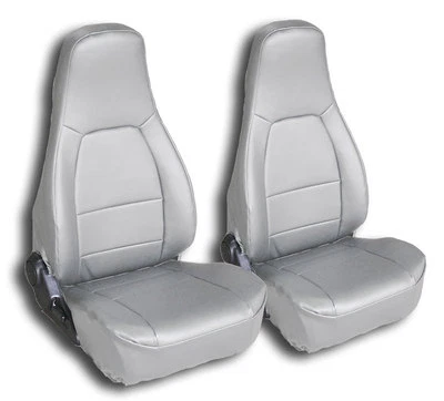 para MAZDA MIATA 1990-1997 IGGEE A MEDIDA 2 FUNDAS DE ASIENTO DELANTERAS GRIS Foto 1 de 4