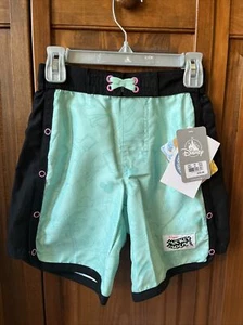 Boys Size Youth Small Mickey Mouse Trunks with Liner UPF 50 green/black - Picture 1 of 5
