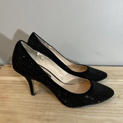 Zapatos de tacón alto INC International Concepts Zitah negros para mujer 7 brillantes con tachuelas Foto 1 de 4