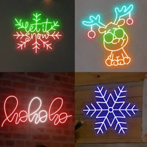 Custom LED Neon Christmas Decor Sign Tree Snowflak Deer Light for Holiday & Gift - Picture 1 of 27