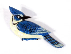 Spilla uccellino Bluejay Bluejay dipinta a mano 3" x 1" (set di 2) A99B - Foto 1 di 2
