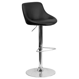 Flash Furniture Dale Contemporary Black Vinyl Bucket Seat Adjustable - Picture 1 of 5
