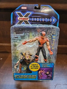 2001 ToyBiz Marvel X-Men Evolution Battle Ravaged Wolverine with Sabretooth - Picture 1 of 2