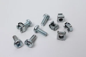Écrou de cage M6 pour rail de crémaillère acier galvanisé écrou de boîte | vis M6 x 20 - Photo 1/3