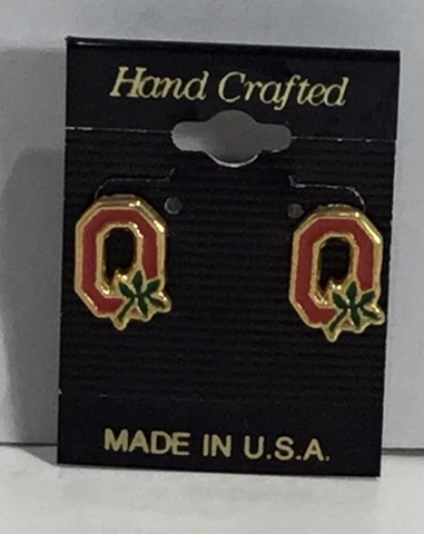 Ohio State Buckeyes Stud Post Earrings Hand Crafted Made In The USA Cover