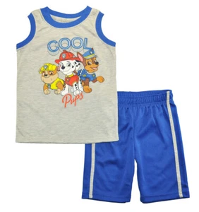 Paw Patrol Boys Gray Tank 2pc Short Set Size 2T 3T 4T 4 5 6 7 - Picture 1 of 1