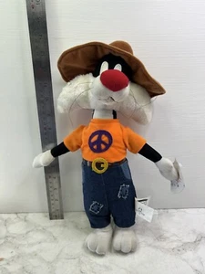 Looney Tunes Vintage 1998 Peace Hippie Sylvester The Cat Plush Stuffed Toy 15”  - Picture 1 of 6