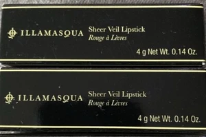 Illamasqua durchsichtiger Schleier Lippenstift 4g brandneu Ahorn x 2. Neu Ref 3