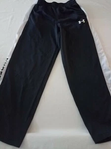 UNDER ARMOUR BOYS LARGE Black Polyester PANTS POCKETS - Picture 1 of 8