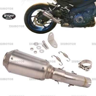  Tubo de enlace de escape para Suzuki GSXS1000 GSX-S1000 2015-2025 acero silenciador antideslizante Foto 1 de 4