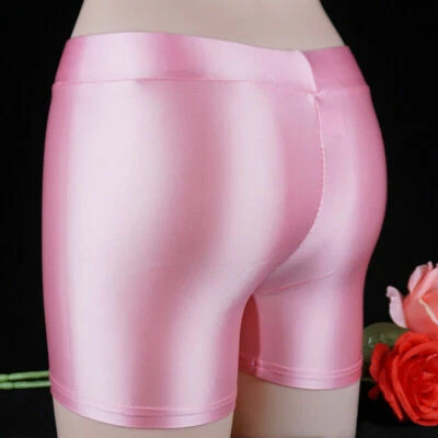 Глянцевые эластичные леггинсы брюки активные виды спорта фитнес тренажерный зал тренировки блестящие шорты  - Изображение 1 из 4