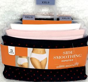 Warners Women's Hipster Size XXL/9 3-Pack Side Smoothing Underwear