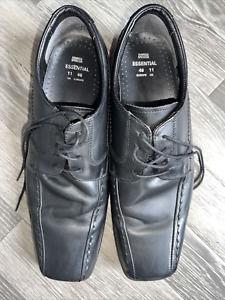 Marks & Spenser M&S Shoes Size 11 UK Black Lace Up Square Toe EU 46