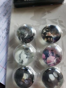 Michael Jackson Glass Bead Magnets Set Of 6 - Imagen 1 de 4