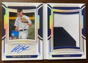 2023 Panini National Treasures Peyton Graham Jumbo Materials Auto Gold 05/10 - Picture 1 of 2
