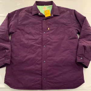 Levi’s Puffer Jacket Mens Medium Gold Tab Shacket Snap Purple New NWT $148 - Picture 1 of 11