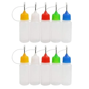 10 Pezzi Estrusione Bottiglia Colla Spremere con Ugello per Vernice Mini Bottiglie - Foto 1 di 12