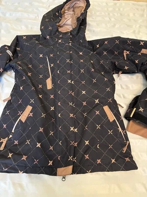 686 Smarty 隔热滑雪板滑雪夹克防水外套女式小号 — 第 1/4 张图片