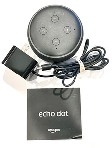 Cable de carga de altavoz inteligente negro Amazon Echo Dot (3ª generación), instrucciones - Imagen 1 de 10
