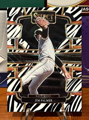 2024 Panini Select Baseball #3 Jim Palmer Concourse Zebra Prizm SSP - Orioles Foto 1 de 3