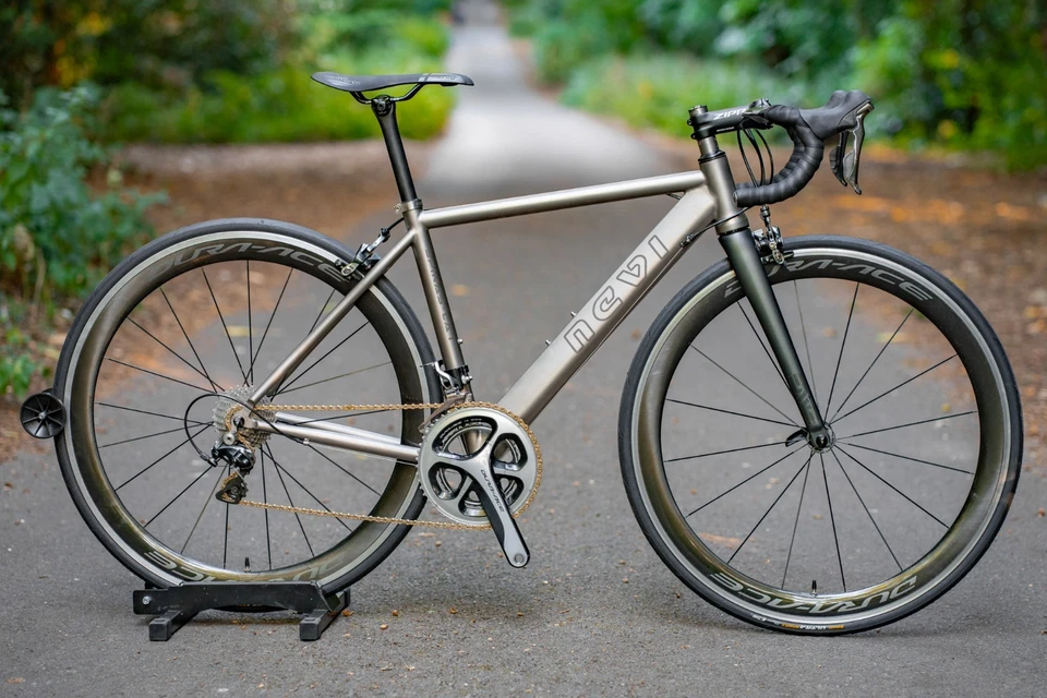 Nevi Spinas LA1 Dura Ace Titanium Road Bike Small Size Carbon Wheels Enve Fork - Image 1 of 4