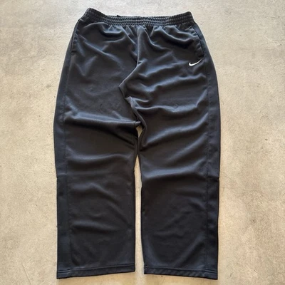 Nike Athletic Dept. Y2K años 2000 vintage Pantalones deportivos holgados negros bordados Swoosh Foto 1 de 4