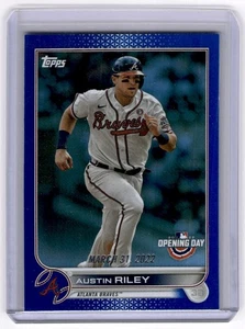 2022 Topps Opening Day Blue Foil Parallel Austin Riley Atlanta Braves #146 - Picture 1 of 2