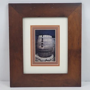 Vintage Framed ART Louie Reyes Mission San Fernando CA Photo Winery Barrel - Picture 1 of 9