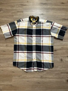 🔥 Wrangler 20X Kurzarm Herren Large schwarz/gelb/rot kariert Knopfleiste🔥 - Bild 1 von 6