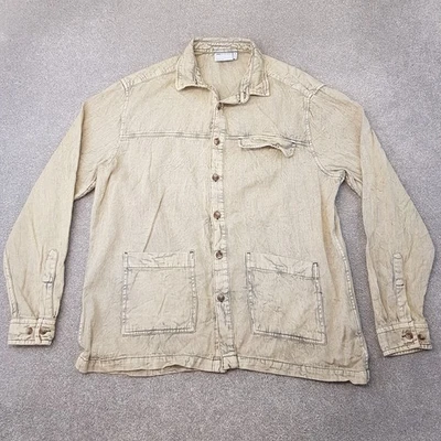 Asos Mens Shirt XL Denim Western Overshirt Distressed Button Up Worker Field - Image 1 of 4