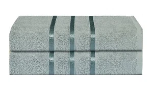 2 Piece Silver Bathroom Bath Towel Sheet Soft Egyptian Cotton Premium Luxury  - Picture 1 of 10