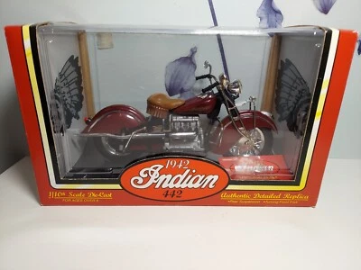 1/10 Scale Die-Cast 1942 Indian Motorcycle 442 New in Box Tootsie Toy 3300 - Image 1 of 4