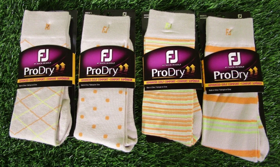 Nuevo en embalaje lote de 4 calcetines FootJoy ProDry Pacific Groove Crew para hombre Foto 1 de 1