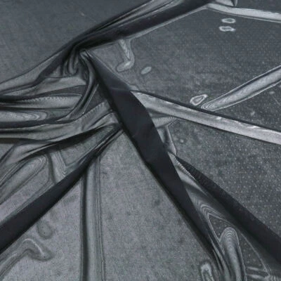 Netz-Stoff Super Stretch Unterwäsche für Designer Dessous schwarz Meterware - Bild 1 von 4