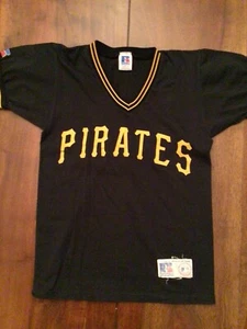 VINTAGE Pittsburgh Pirates Pullover Jersey Boys Medium Home Black - Picture 1 of 11